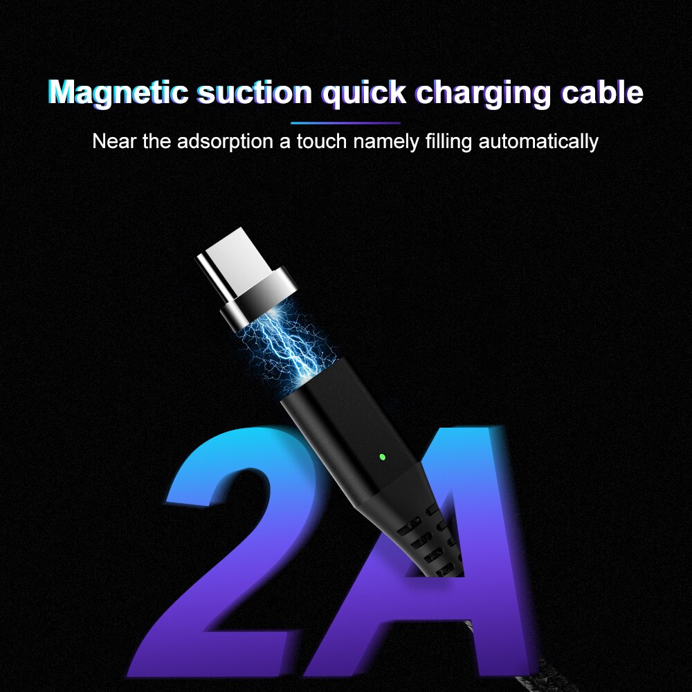 Swale 3- i -1 magnetisk kabel hurtig opladning 2a magnetisk micro usb type c kabel med multifunktions adapter støvtæt stik