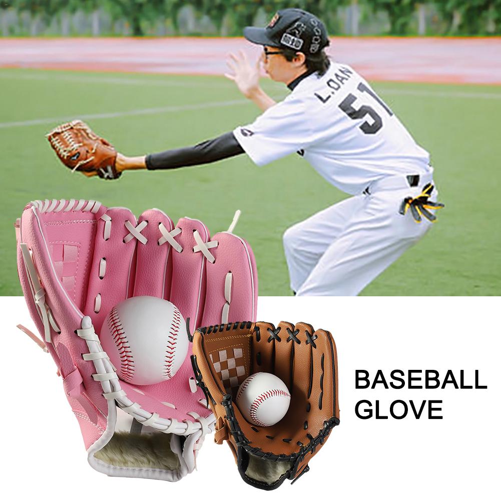 Outdoor Sports Brown Pink Baseball Glove Softball Practice Equipment Adult Man Woman Training 10.5 11.5 12.5 Inch Left Hand