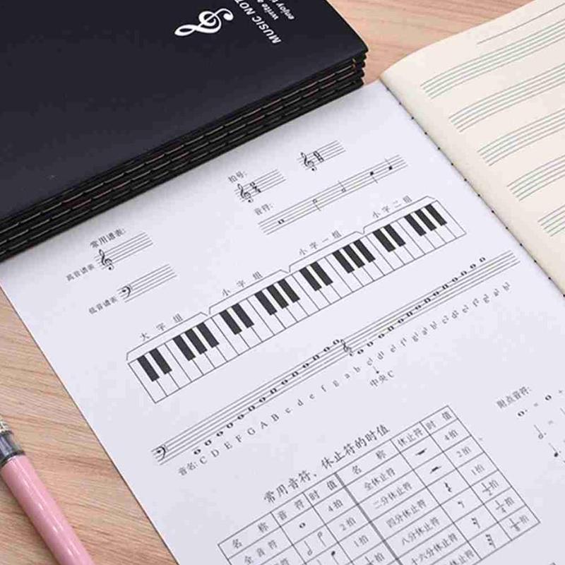 1Pcs Student Music Score Practice Notebook Violin Piano Guitar 18 Pages Stave Book Music Exercise Book