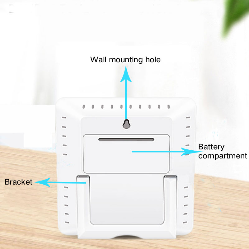 TECLASER Digital Weather Station Indoor Room Hygrometer Clock Thermometer Large Screen Temperature Humidity Meter MBS1