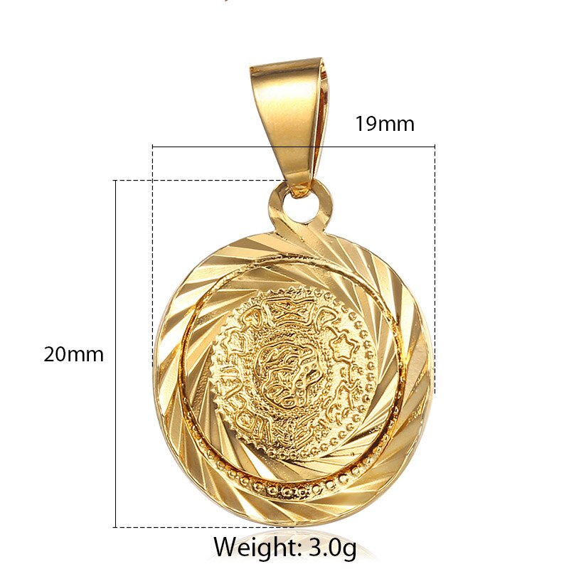 Gold Color Pendant Necklace for Women Men Jesus Cross Queen Elizabeth Portrait Charm Jewelry Accessories GPM01: GP197