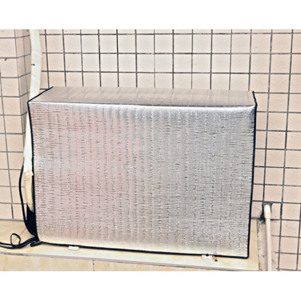 Double Sided Outdoor Air Conditioner Cover Waterproof Washing Cleaning Tools UV Resistant Organizer Aluminum Film Protective
