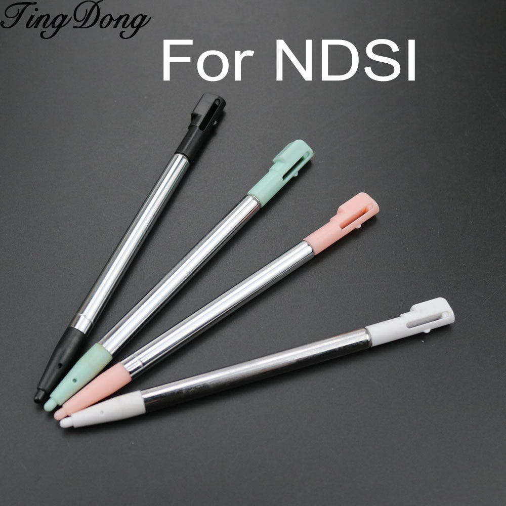Tingdong 4 Stuks Metalen Intrekbare Uitschuifbare Touch Screen Stylus Pen Stylus Voor Nintendo Dsi Voor Ndsi
