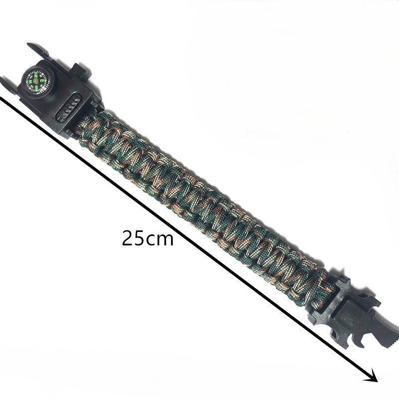 Ulkona osoitin kompassi paracord 550 tacitcal camo rannekoru kiipeily hätäranneke matkailu rannekello tyyppinen rannekoru