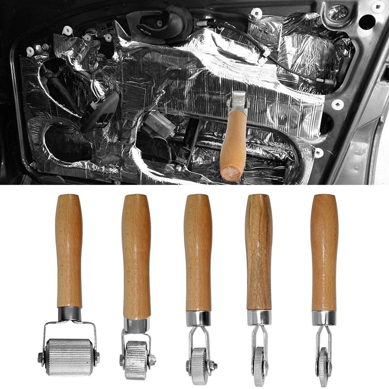 5 Pcs Auto Geluiddempende Roller Metalen Installatie Tool voor Auto Noise Roller Auto Deadener Toepassing Installatie Tool