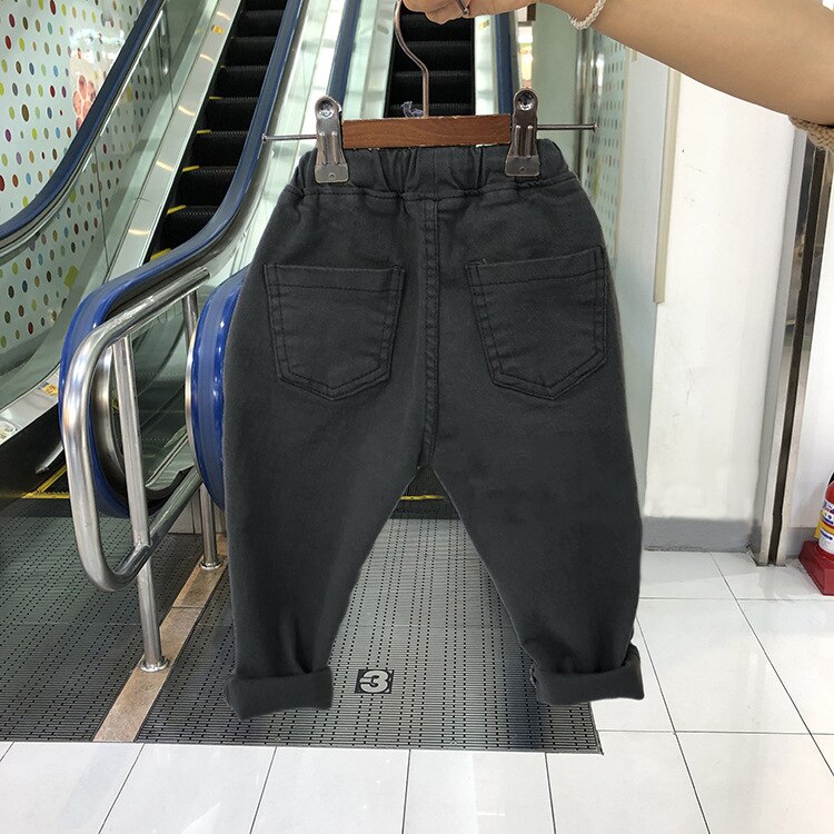 ¡NOVEDAD DE VERANO ! Ropa coreana para niños, pantalones informales de algodón con cordones a la coreana para niños y niñas.: Gris / 2T