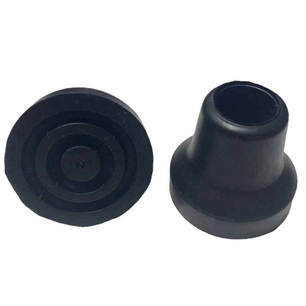Rubbers Tips 2 Pieces Non-Slip Rubber Ferrules 14mm/16mm/19mm/22mm/28mm Replacement for Walking Stick Round Base: Black 14MM