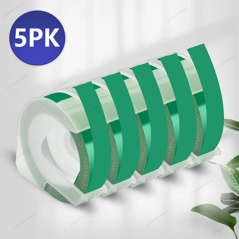 5/10/20 Stück Dymo 3D-Prägeband, kompatibel mit Dymo 12965 1610 Motex E101 B90 Etikettendrucker, selbstklebendes Dymo 3D-Etikettenband: Burgunderrot