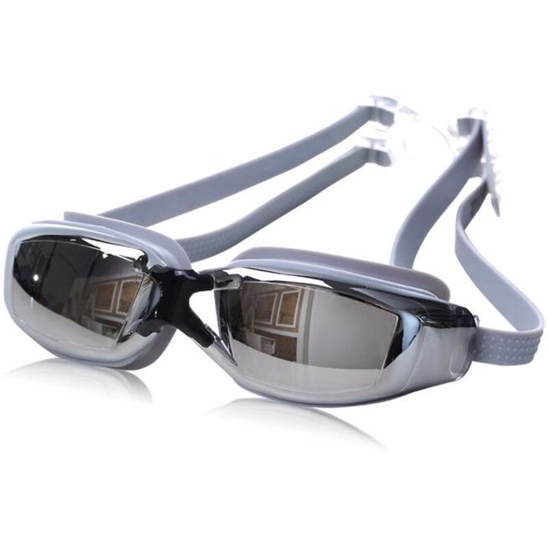 Svømmebriller svømmebriller voksne vandtætte uv-beskyttelsesjusterbare briller oculos espelhado poolbriller