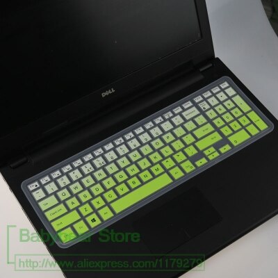 15.6 inch Silicone laptop keyboard cover skin For Dell Vostro 15 5568 3568 V3568 Vostro15 5000 v5568 Vostro 3559 2628: fadegreen