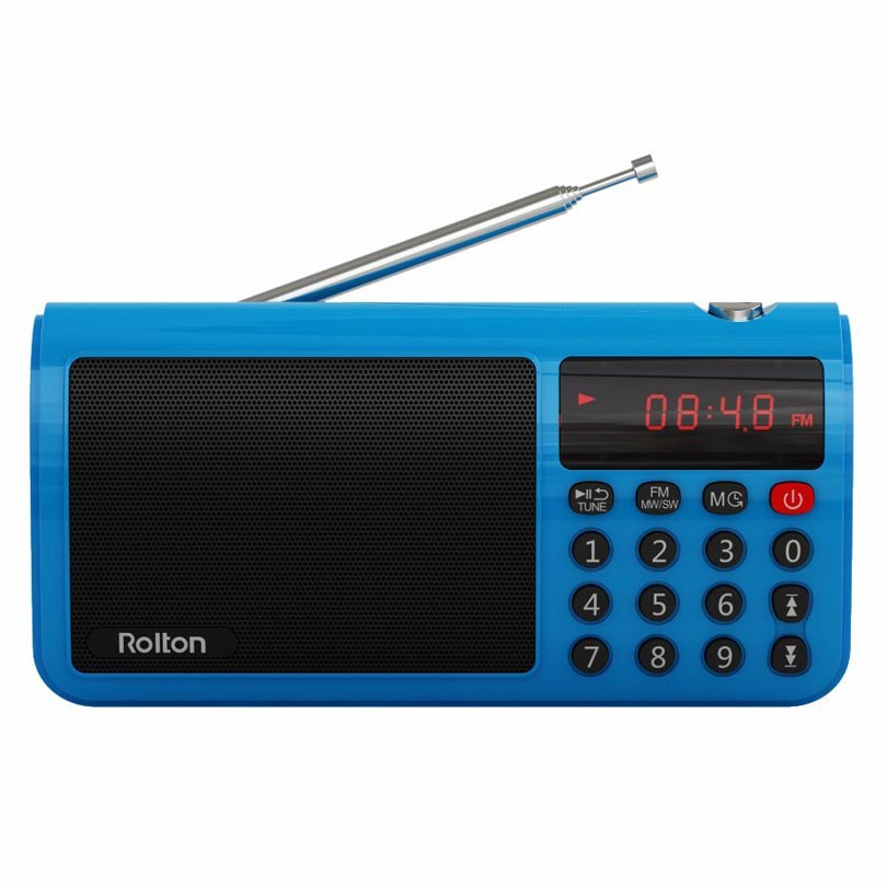 Rolton T50 TF Card Speaker Portable World Band Radio FM/AM/SW Mp3 Speaker WAV Music Player And Flashlight for PC iPod Column