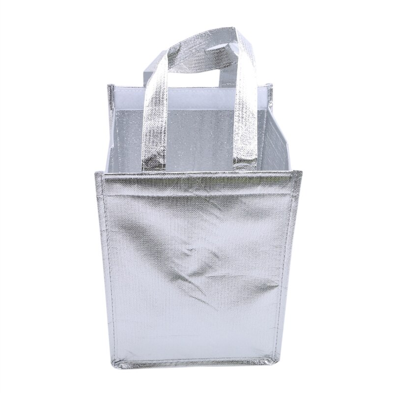 Bolsas de almacenamiento de hielo de papel de aluminio, aislamiento térmico de comida para playa, cajas duraderas para exteriores, bolsa enfriadora plegable para Picnic y almuerzo, 1 ud.: 4 inch