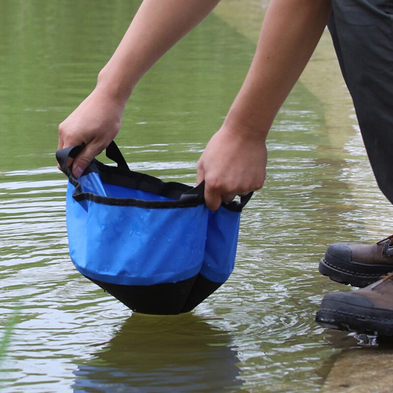 Foldable Fishing Bucket Pail Wash Basin Water Carrier Bag Portable Container for Outdoor Fishing Camping YS-BUY