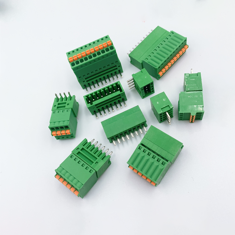 10 pares de terminales tipo enchufe sin tornillo KF2EDGKD-2.5 conector recto/pin doblado macho/hembra 15EDG-2.54