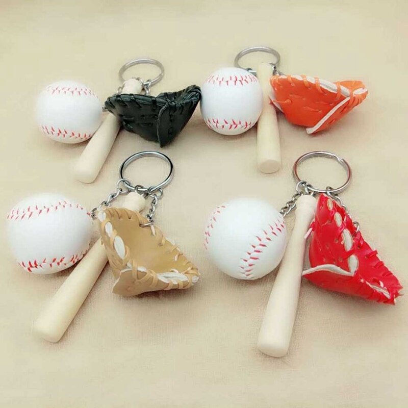 Baseball Mini Handmade Souvenir Cute Base Ball Key-chain Key Sports Chain Bike Keyring Novelty