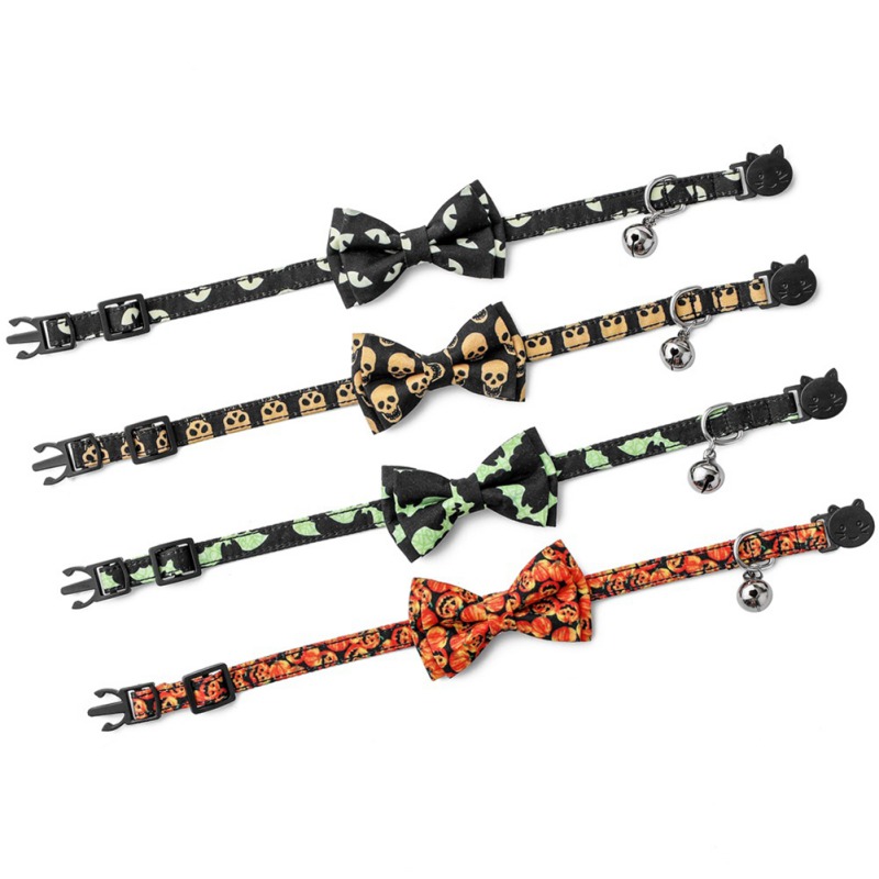 Collar de seguridad para gatos, Collar de liberación rápida para gatitos, Halloween, Navidad, con campana para gatitos y cachorros