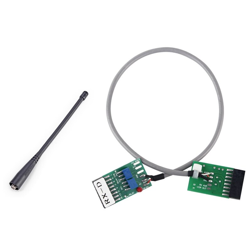 Repetidor de estación de relé de Radio, Cable conector de TX-RX de retardo de tiempo para Motorola B2C y Walkie Talkie para BaoFeng Uv-5R, antena sma-em: Default Title