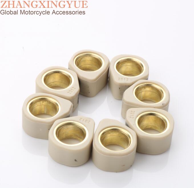 8pc racing variator glidebryter ruller vekter 20 x 12mm 9g 11g 15.5g for kawasaki  j300: 11g