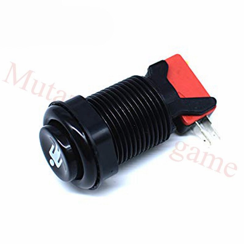 Happ style 1p/2p/3p/4p playe wit/zwarte start amerikaanse drukknoppen met microschakelaar voor arcade machine games mame jamma onderdelen: Zwart 1p