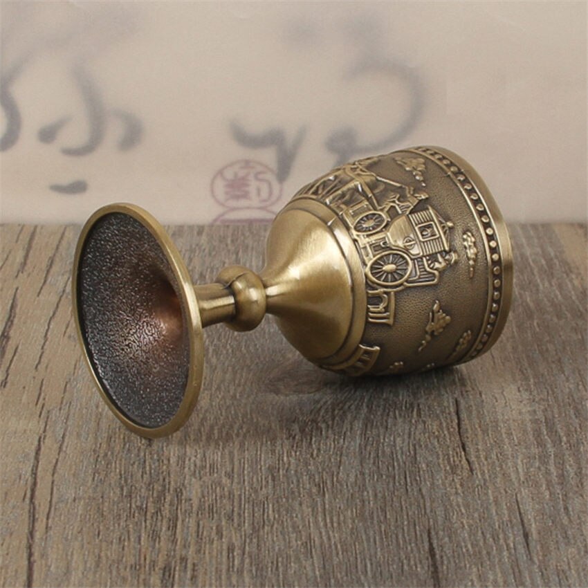 Retro oldtidens egypten metal shotglas bar hjemme cocktail spiritus kobber kop korte vinglas farao cleopatra rameses ra gud