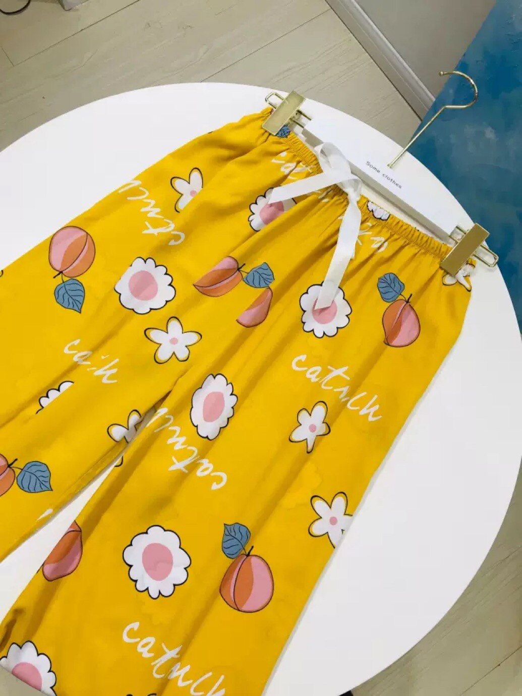 Vrouwen Zomer Slaap Bodems Homewear Slaap Broek Bloemenprint Pyjama Broek Katoen Comfortabele Brede-Been Elastische Ouc129: 3