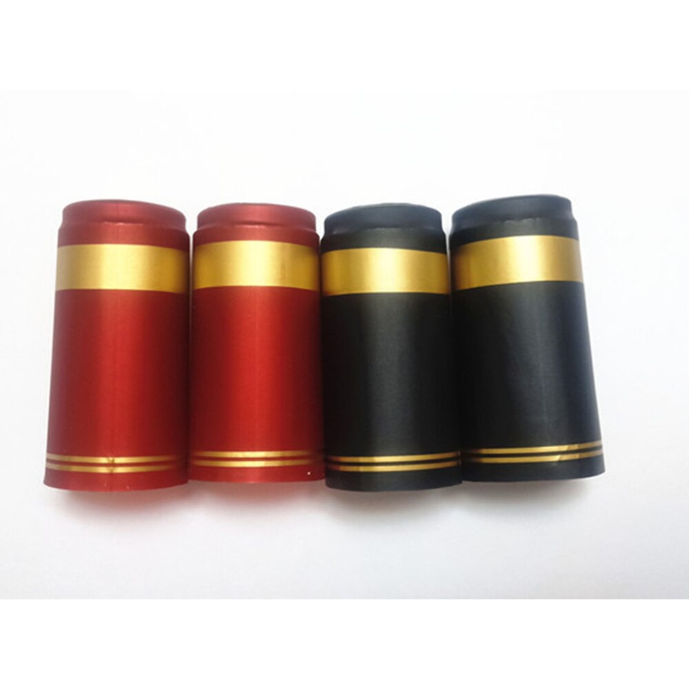 100Pcs Krimpkous Capsules Wijn Fles Capsules Wijn Krimpkous Cap Wijn Krimpfolie Wrap Voor Rechte Mond Fles (Rood,
