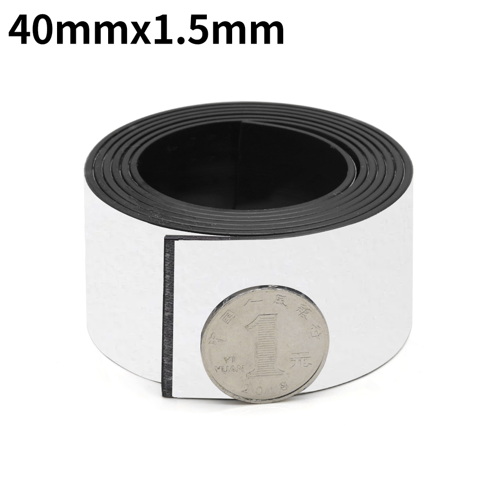 1 meter zelfklevende magneetstrip rubberen magneetband sterke flexibele magneetstrip voor koelkast fotoposters gratis snijden