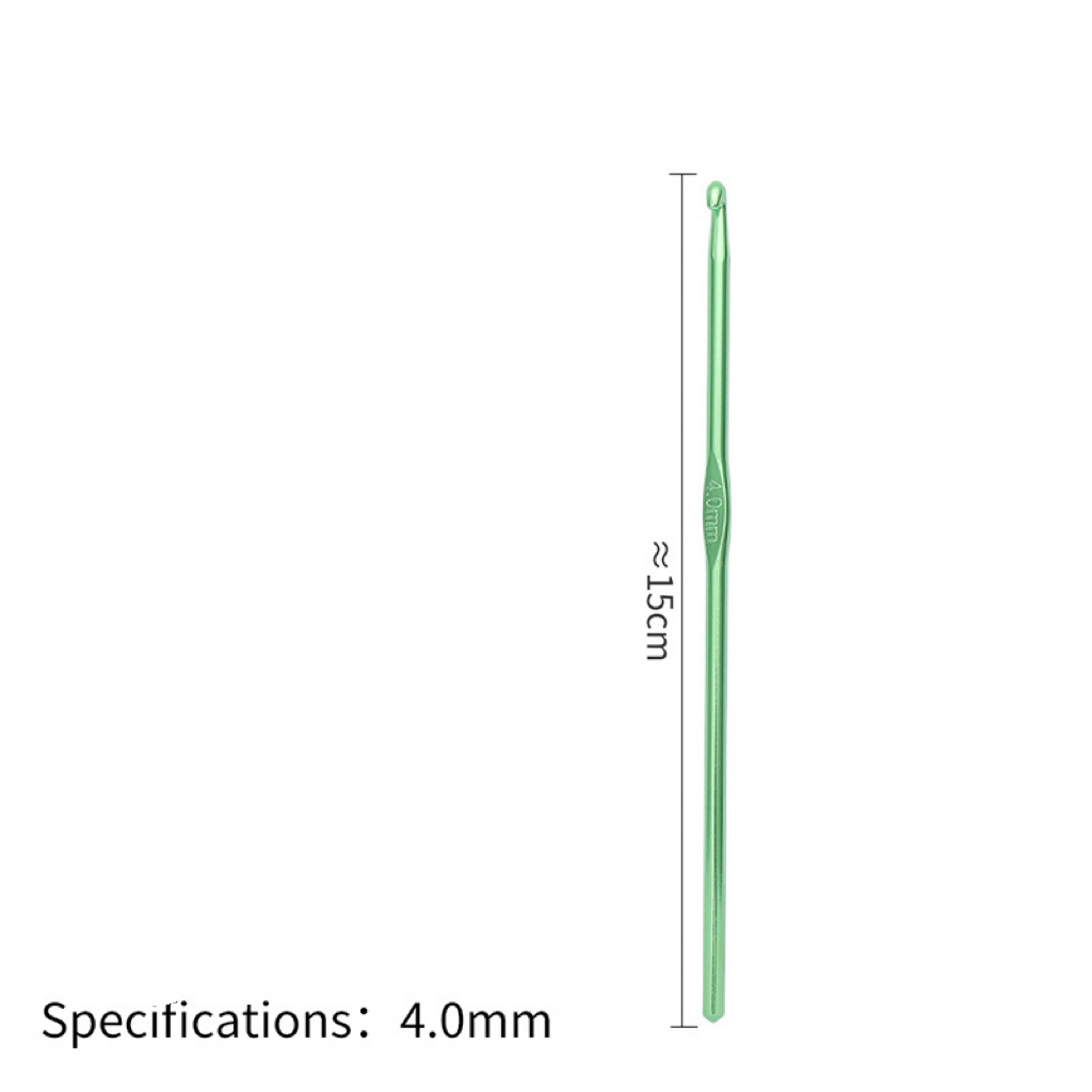 5pcs 2mm-10mm Sewing Needles Aluminium Crochet Hooks Needles Knit Weave Craft Yarn Sewing Tools Crochet Hooks Knitting Needles: light green