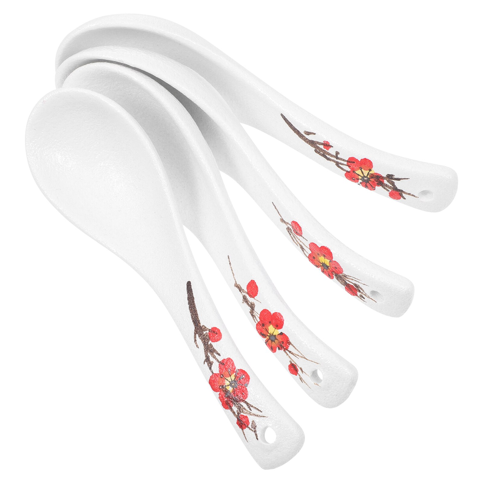 4Pcs Porridge Spoon Restaurant Soup Spoon Practical Dessert Spoon for Restaurant Shop Home