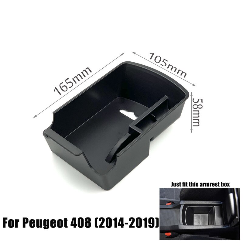 Accoudoir Central de voiture modifié, boîte de rangement, plateau, boîte à gants, palette pour Peugeot 308 408 3008 4008 5008 DS7: For 408  2014-20