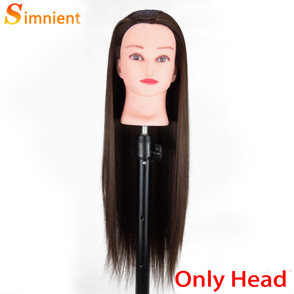 70Cm 100% High Temperature Fiber Blonde Hair Mannequin Head Training Head For Hairstyles Braid Hairdressing Manikin Doll Head: Beige