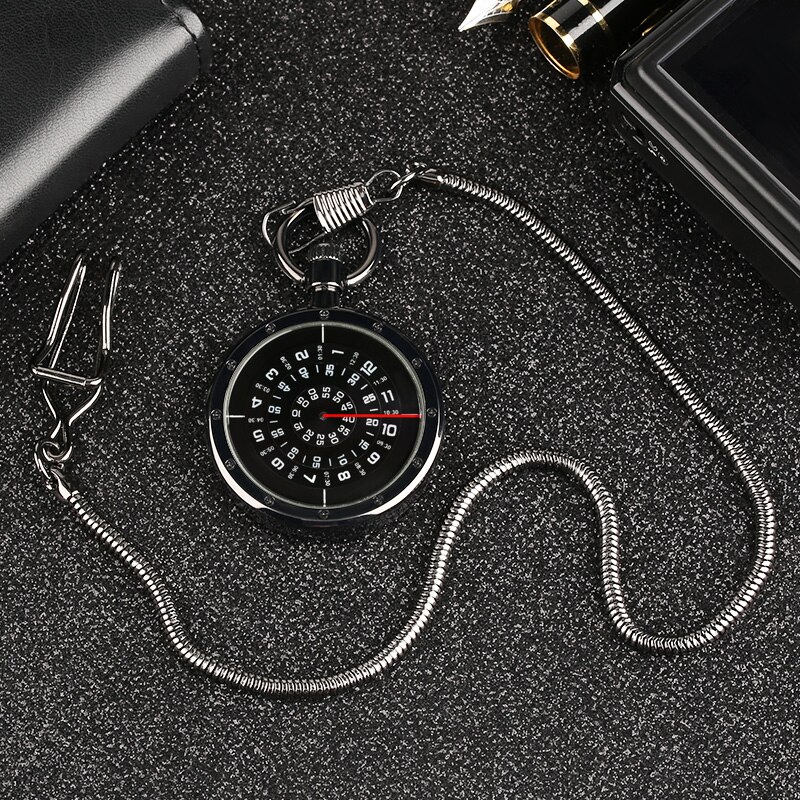 Reloj de bolsillo de cuarzo para hombre y mujer, cronógrafo con cara abierta, estilo Steampunk, Retro, colgante,