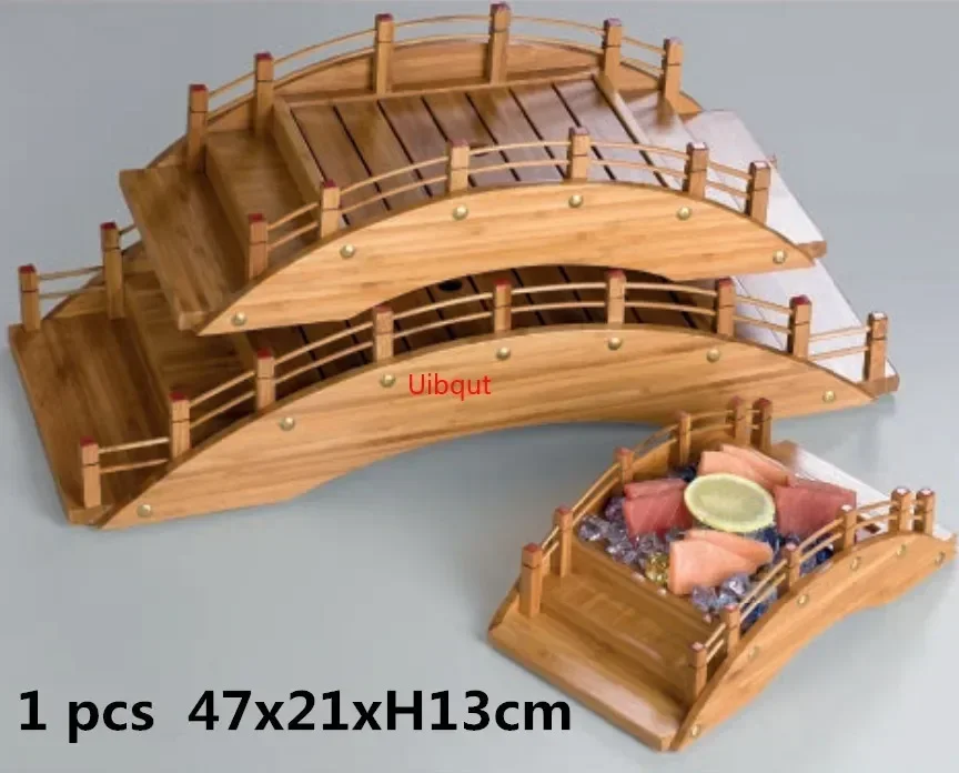 Cuisine japonaise en bois, pont à Sushi, bateaux, pin , assiette à Sushi Sashimi, plateau, vaisselle à Sushi, ornement de décoration: Marron
