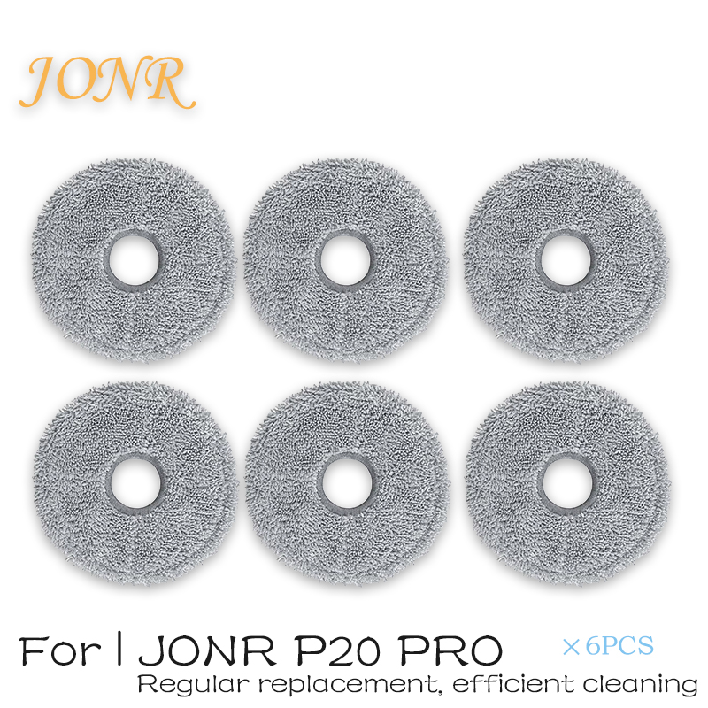 Tilbehør til jonr  p20 pro støvsugerrobot, sidebørste, moppeklud, støvpose, effektiv mikrofiber, reservedele til rengøring: Lavendel