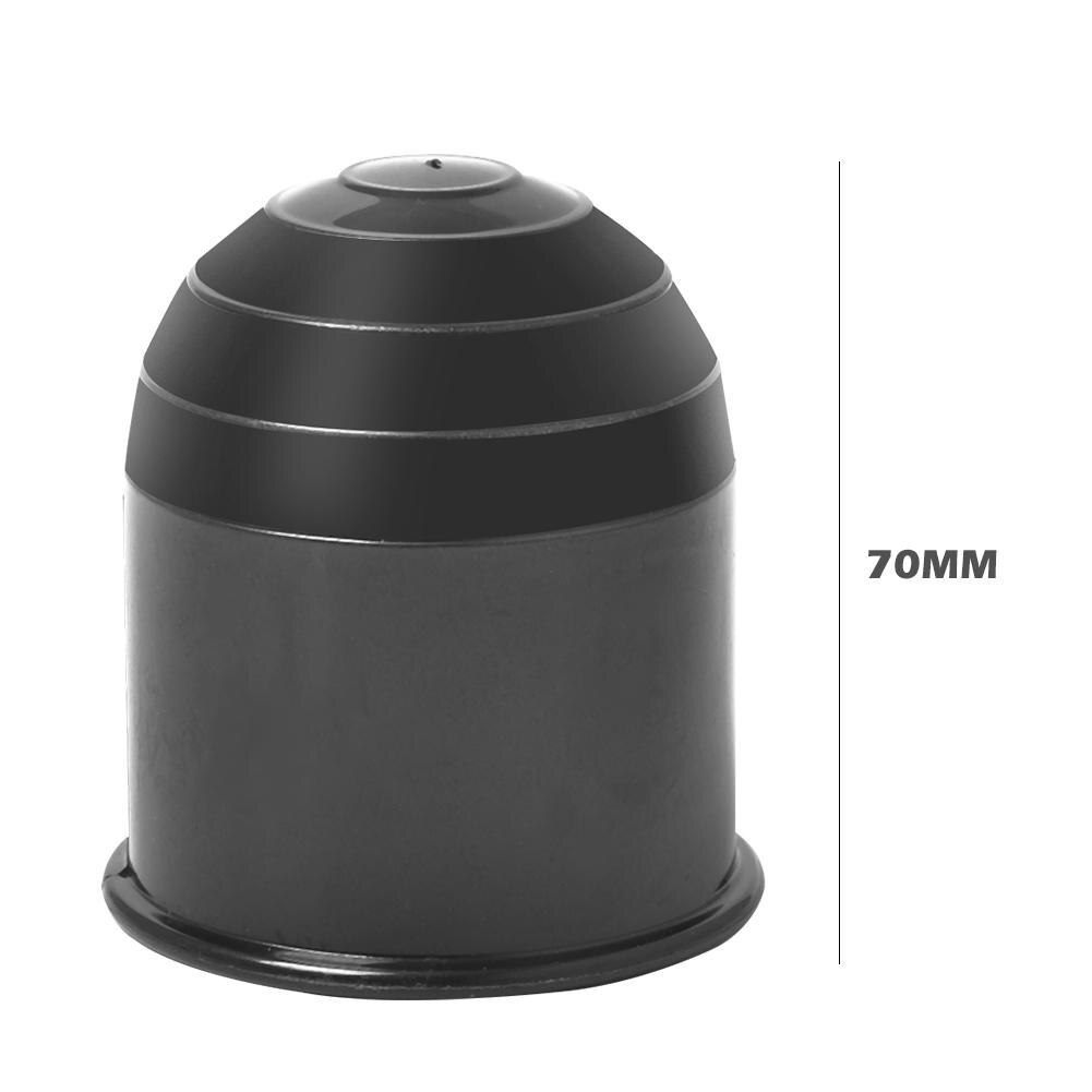 50mm bil kjøretøy hengerfeste kule deksel plast ellipse hindre fett og smuss hengerfeste campingvogn tilhenger beskytter: Svart