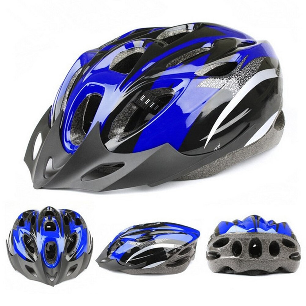 Veiligheid schokabsorberende fietshelm, pvc + eps universele mtb volwassen botsingshelm: Blauw