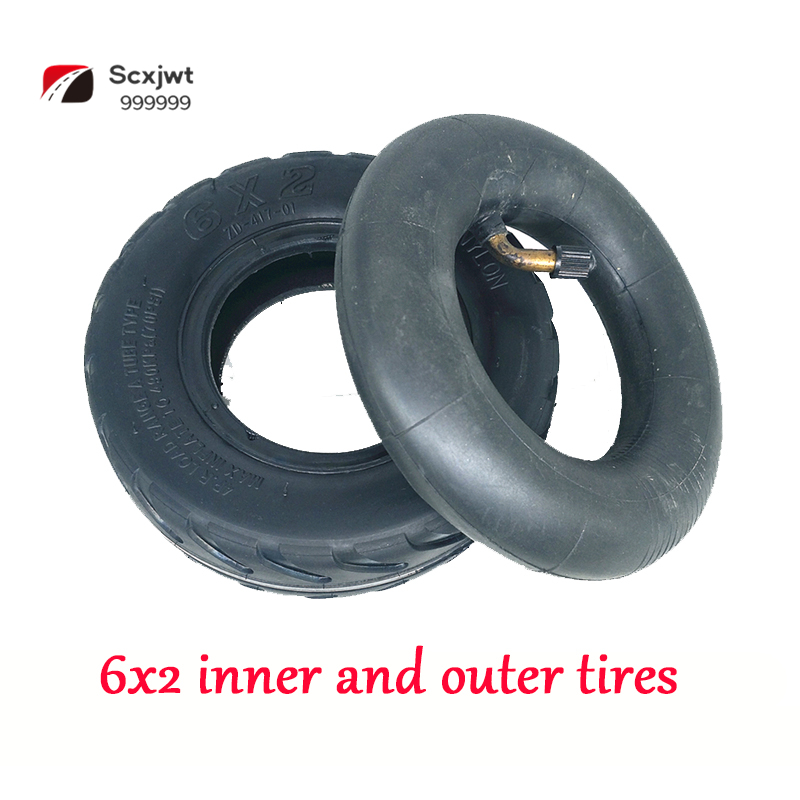 6 Inch Pneumatic Tire 6x2 Inner and Outer Tire Electric Scooter Non Pneumatic Explosion Proof Solid Tire Whole Wheel