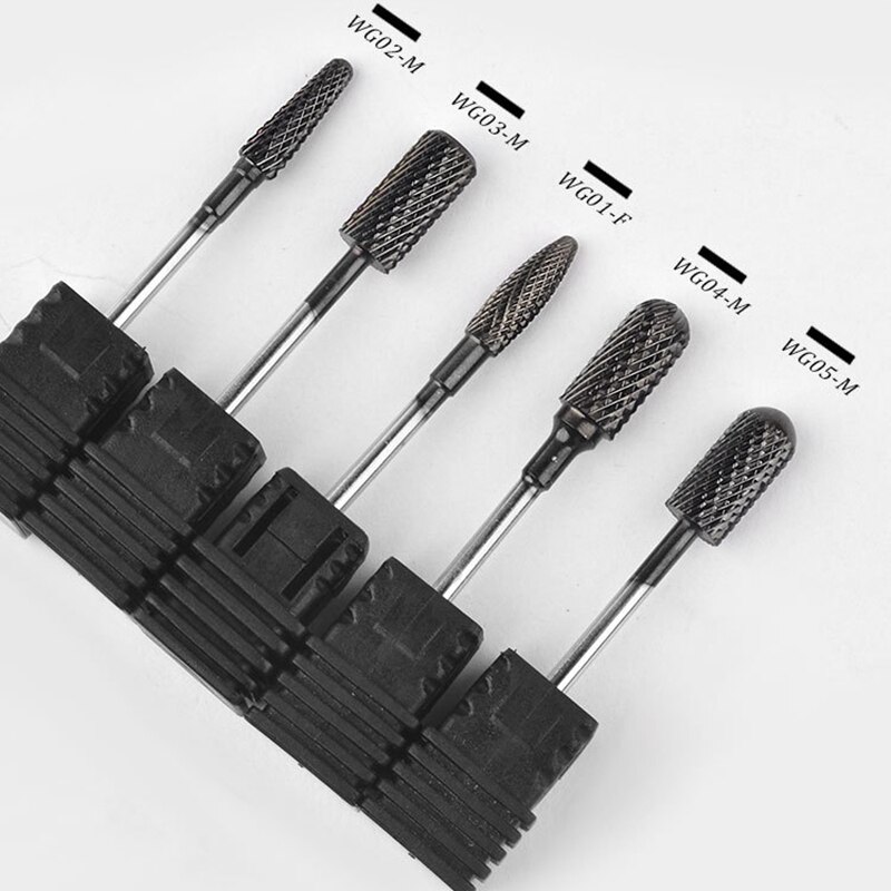 Head Tungsten Carbide Rotary Burrs Die Grinder Carving Cutter Bit 2.35mm Shank for Rotary Burring File Grinder Bits