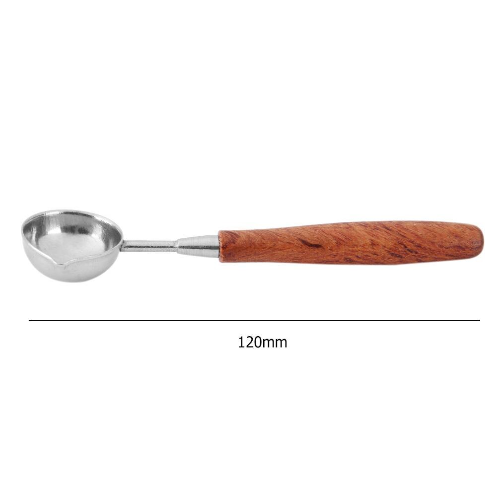 Retro cera de vedação forno fogão pote alça de madeira vedação colher de cera para vedação de cera decorativa selo de cera presente do ofício dropship: 03