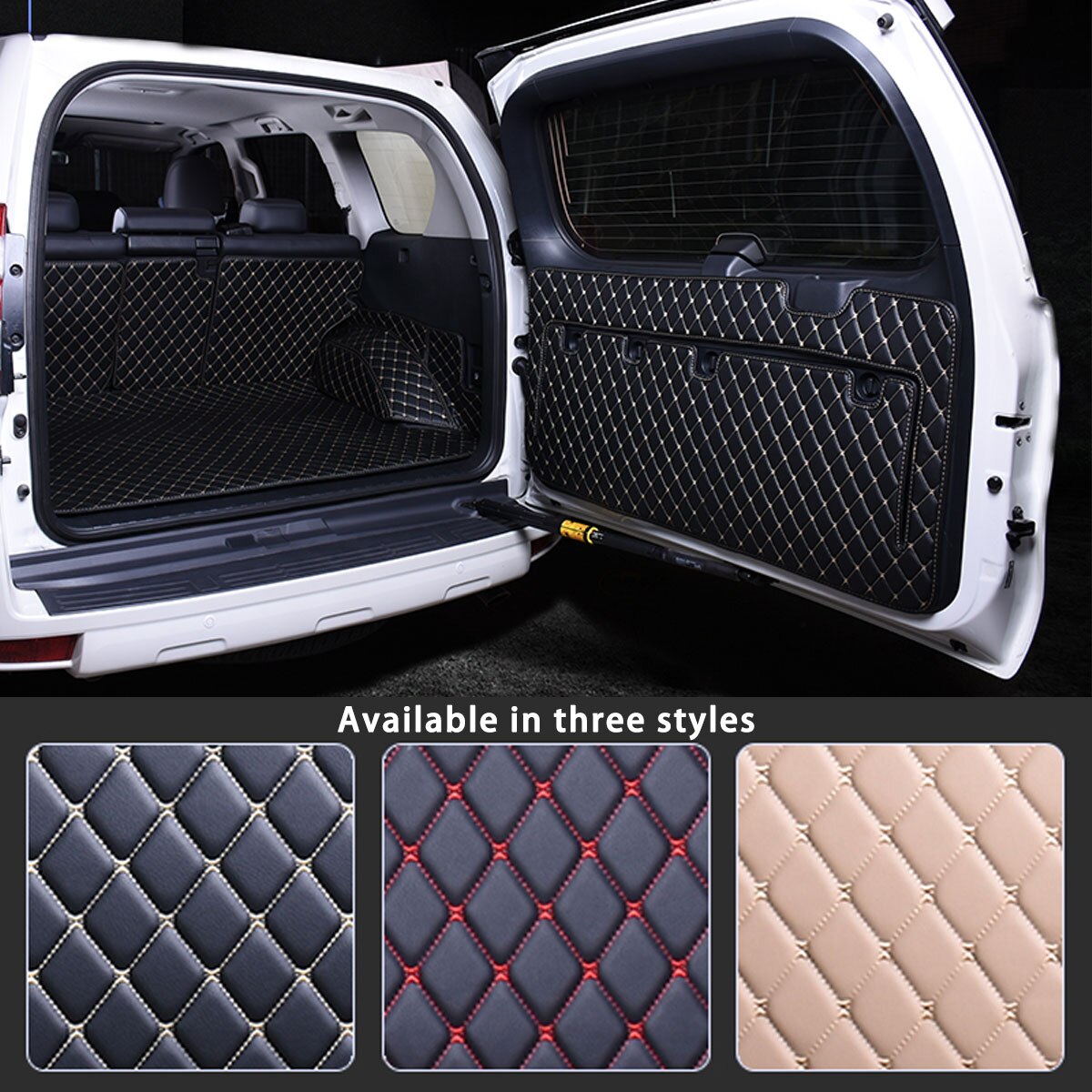 For Toyota Land Cruiser Prado 150 Cargo Rear Trunk Tailgate Tail Gate Door Mat Cover Floor Carpet Mud Pad Kick Tray