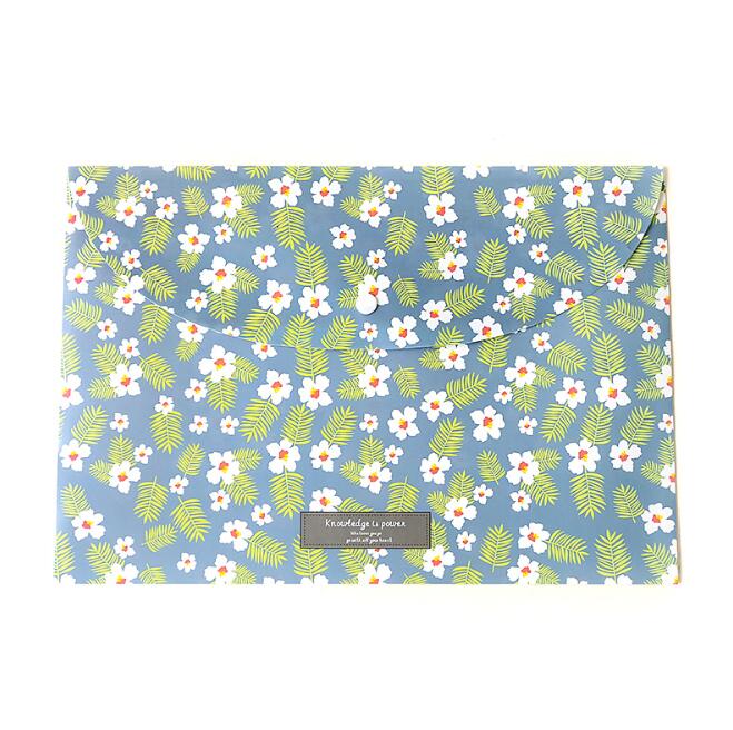 Durable Briefcase Folder Snap Flower File Bag Paper A4 School Stationery Shop Office Supplies 1 Piece: A