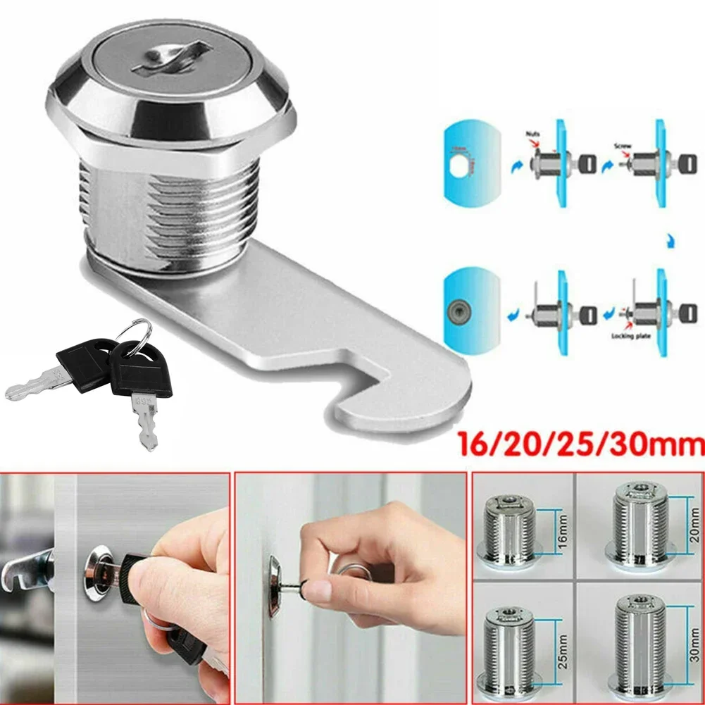File/Drawer Cabinet Locks With 2 Keys Lock Furniture Hardware Door Cabinet Lock For Office Desk Letter Box Cam Locks