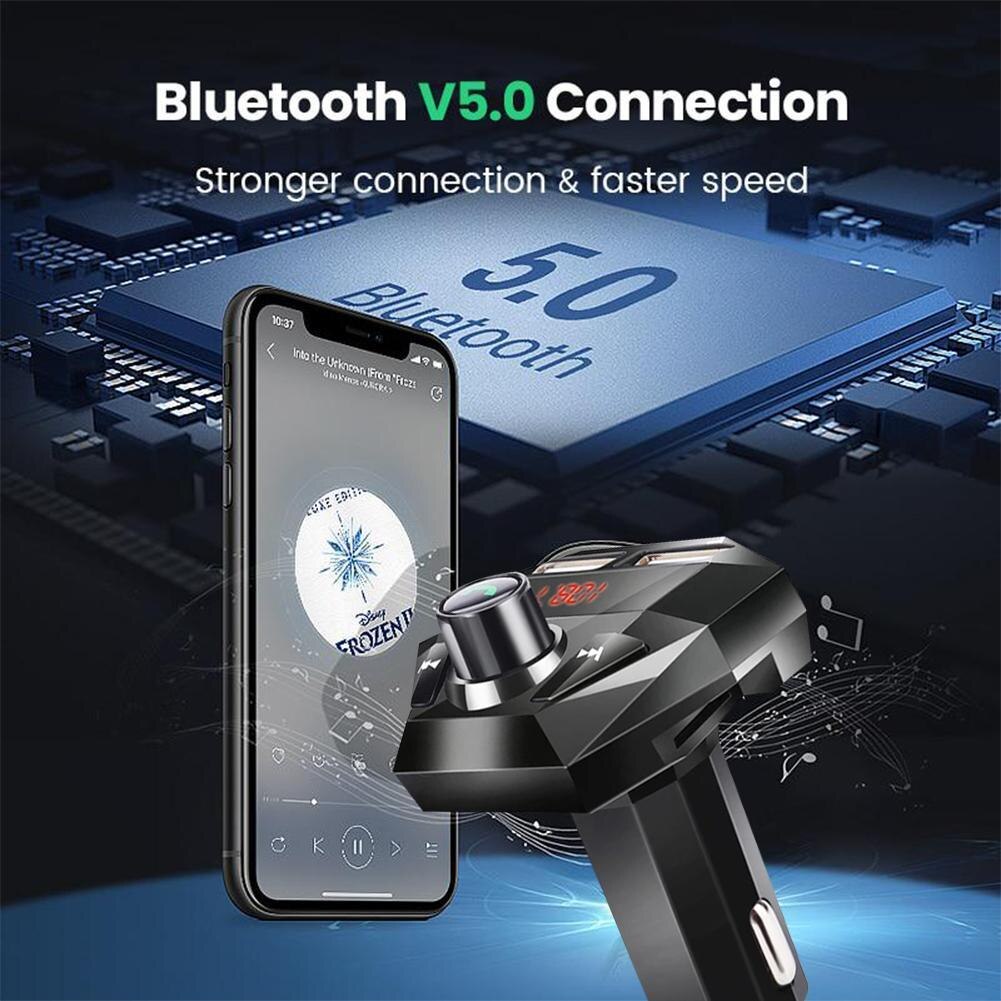 LENCENT Bluetooth 5.3 FM Transmitter, Bluetooth FM Zender Car Kit met