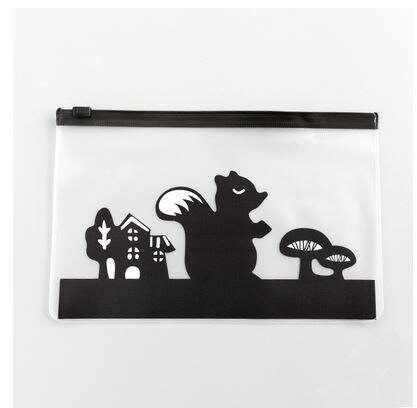 1 stk søte dyr elefant rev sjiraff ekorn scrub pvc  a5 arkivmappe dokument arkiv bag skrivesaker pose  e2094: Ekorn