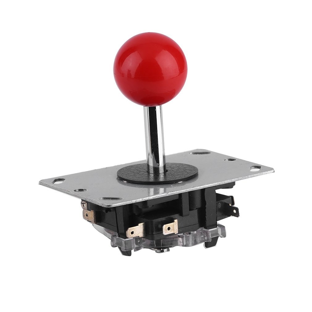 Way-Joystick ajustable para Arcade, piezas de palo de lucha para videojuegos, construcción robusta, bola roja