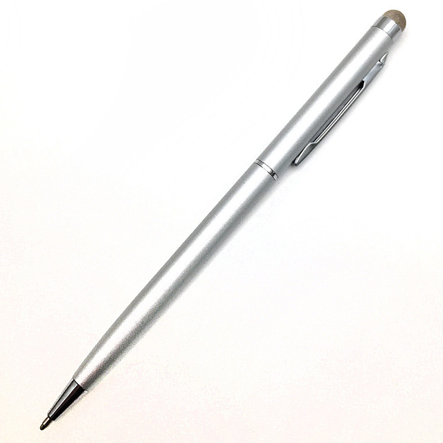 2 sztuk/partia klip projekt 2 w 1 uniwersalny rysik miękkie tkaniny głowy dla Ipad Iphone Tablet trwałe pojemnościowy ołówek...: Silver