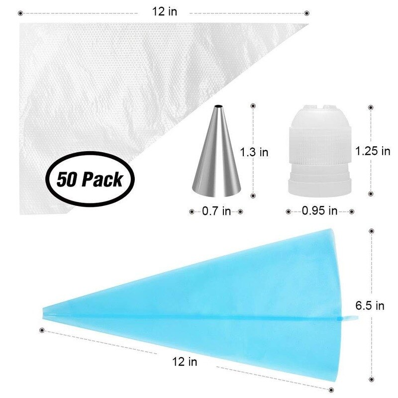 Pastry Nozzle Confectionery Cake Decorating Tools Turntable Non-stick Candy Piping Nozzle Silicone Scraper Baking Pastry Tools