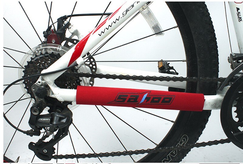 SAHOO Bicycle Chain Protective sleeve MTB Road Folding Bike Chain Protective Jacket 20cm x 10cm Bicycle Practical Accessories: Red