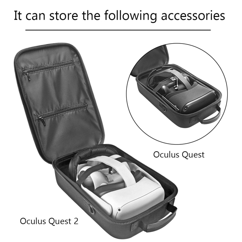 Hard EVA Pouch Handbag Protective Cover Storage Bag Box Carrying Case Shoulder Bag for -Oculus Quest 2 VR Glass and Accessories
