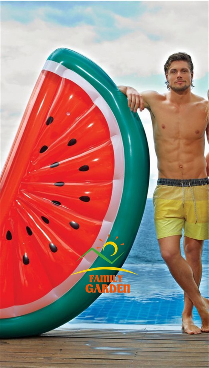 Oppustelig vandmelon pool strand svømning legetøj blowup float floatie luftmadras